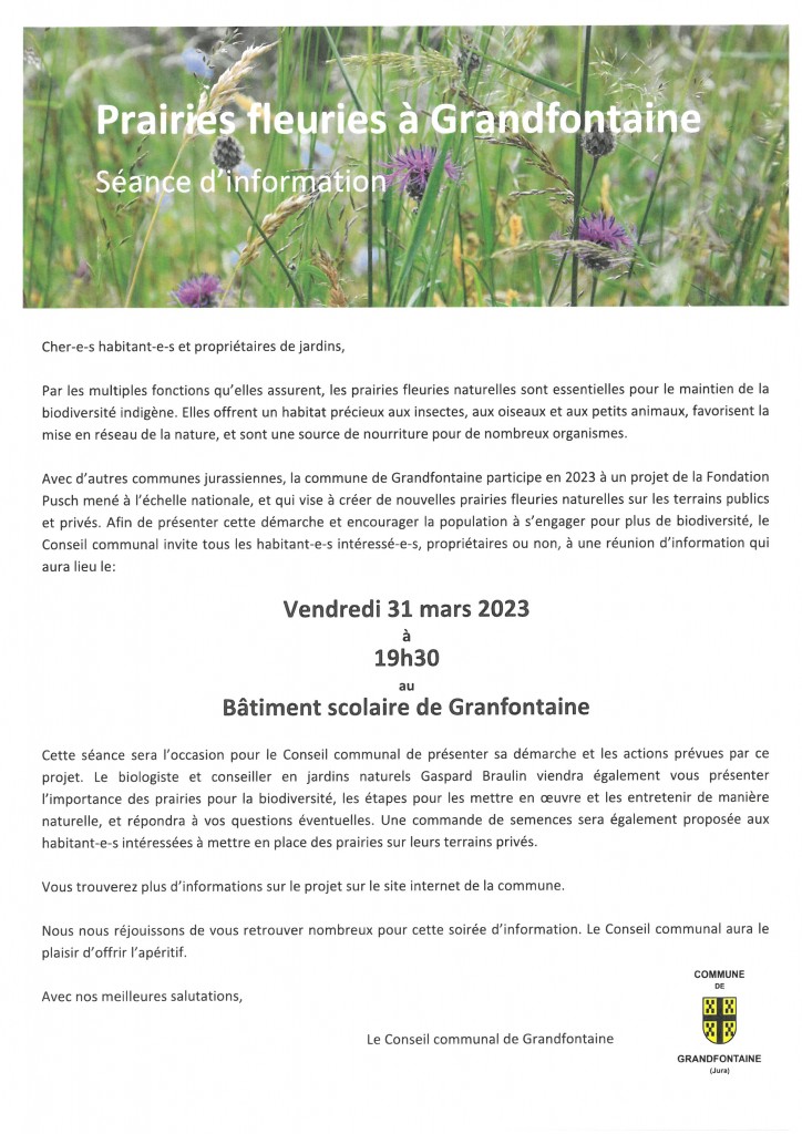 Projet Prairies fleuries